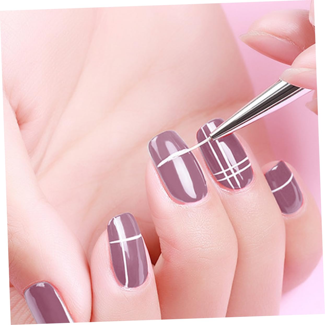 Healeved 6sets Pennarelli Per Nail Art Pennelli Colorati Per Manicure Per Disegni e Decorazioni Unghie Per Professionisti e Principianti