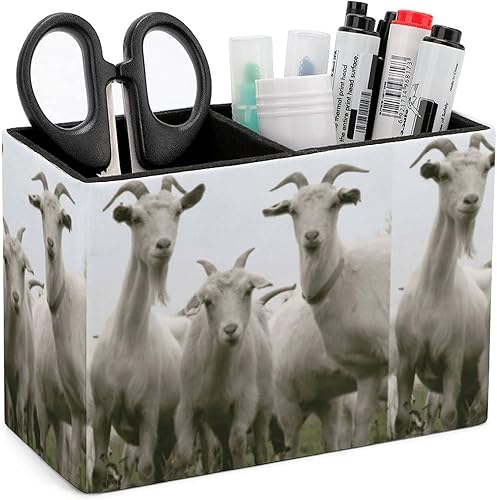 XKAWPC Caja de almacenamiento decorativa para accesorios de escritorio con diseño de cabra