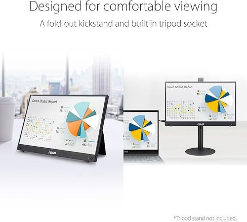 Miniatura 3 de ASUS ZenScreen 15.6 1080P Monitor portátil USB-C (MB16AHG) - Full HD, IPS, 144Hz, Mini-HDMI, Freesync Premium, soporte ergonómico, cuidado de los