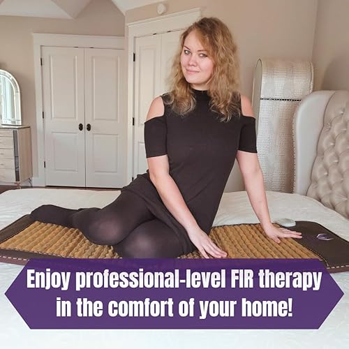 Miniatura 8 de Alfombrilla de amatista infrarroja - Individual 75 x 39 pulgadas (74.8 x 39.4 in) - 86-158F (86.0-158.0 F) Almohadilla térmica FIR - Cristales