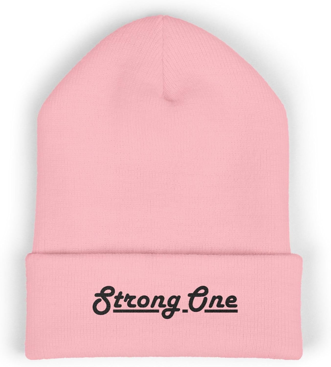Strong One - Premium Classic Cuffed Beanie Hat Gift with Embroidery Message