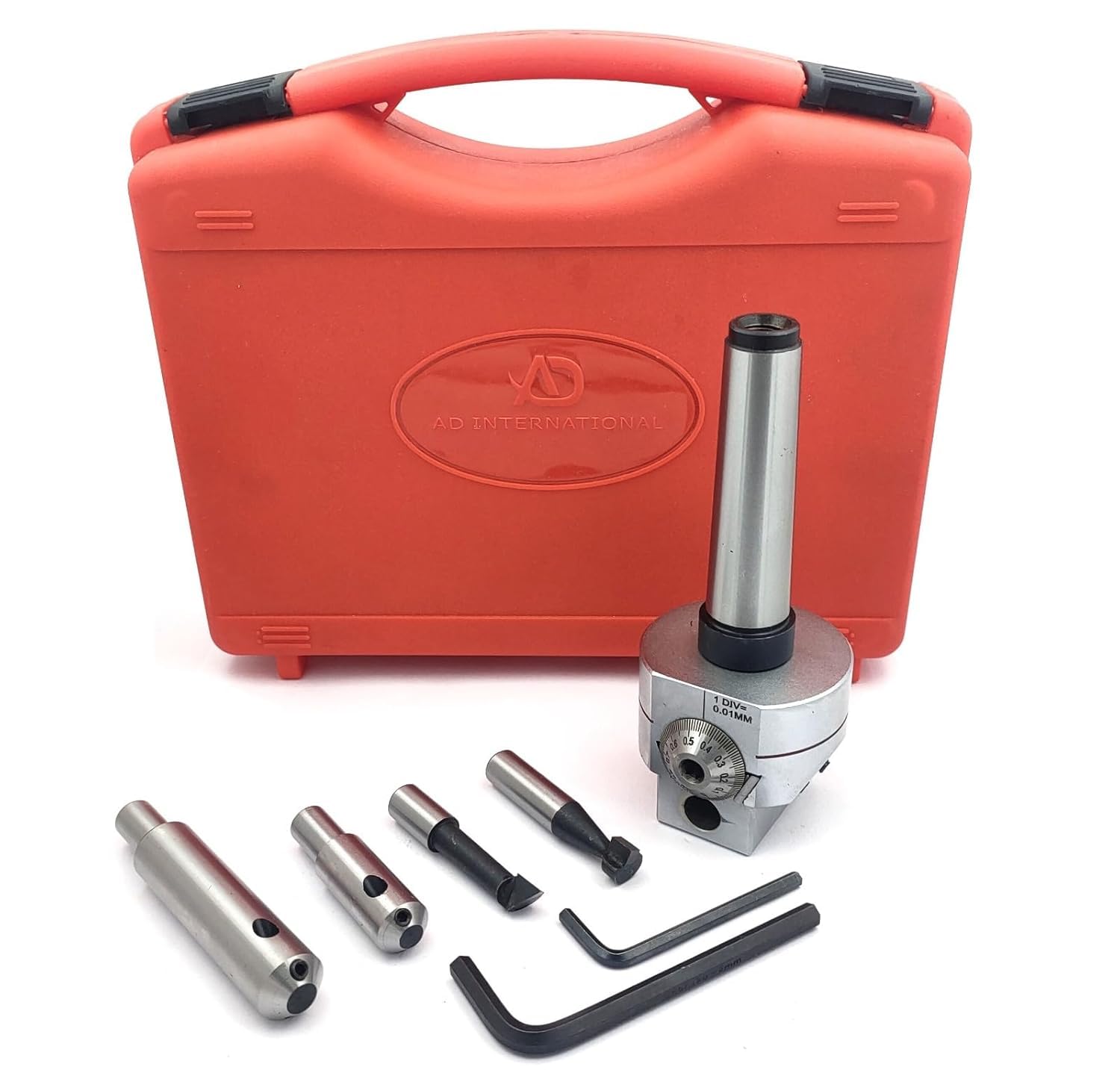 Buyohlic Tête d'alésage 62 mm de diamètre pour tour, fraiseuse (Morse Taper MT3 (M12 x 1,75))