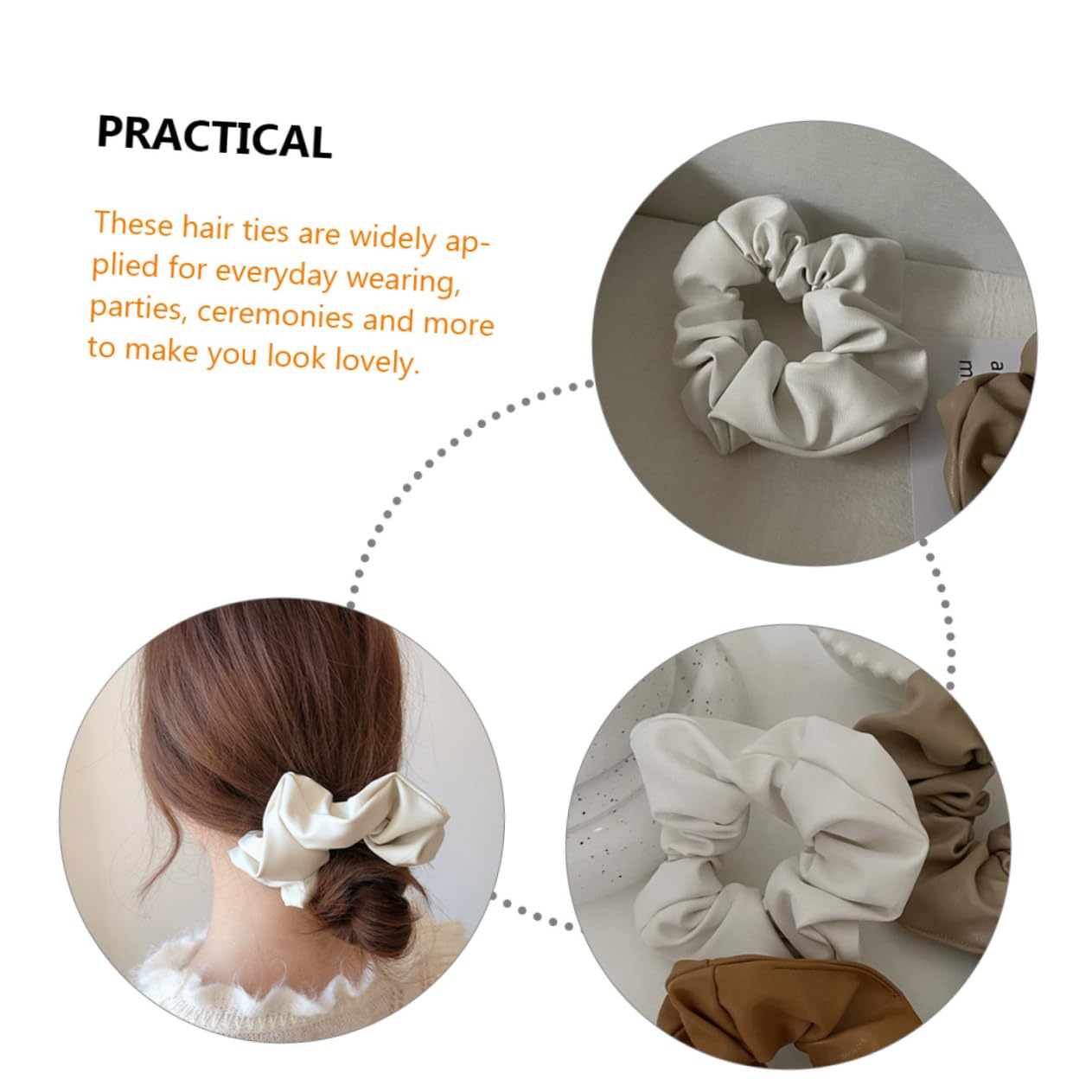 Healeved 12piezas Coleteros De Pu Para Niñas Accesorios De Pelo Elegantes y Chic Scrunchies De Colores Para Peinados De Moda