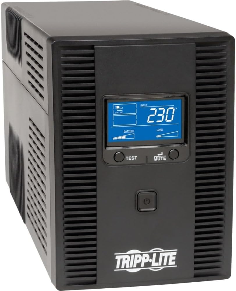 Eaton Tripp Lite SMX1500LCDT 230V 1500VA UPS 900W 8 Outlets AVR LCD | Battery Backup Surge Protector, Replaceable Battery, 6ft Extension Cord