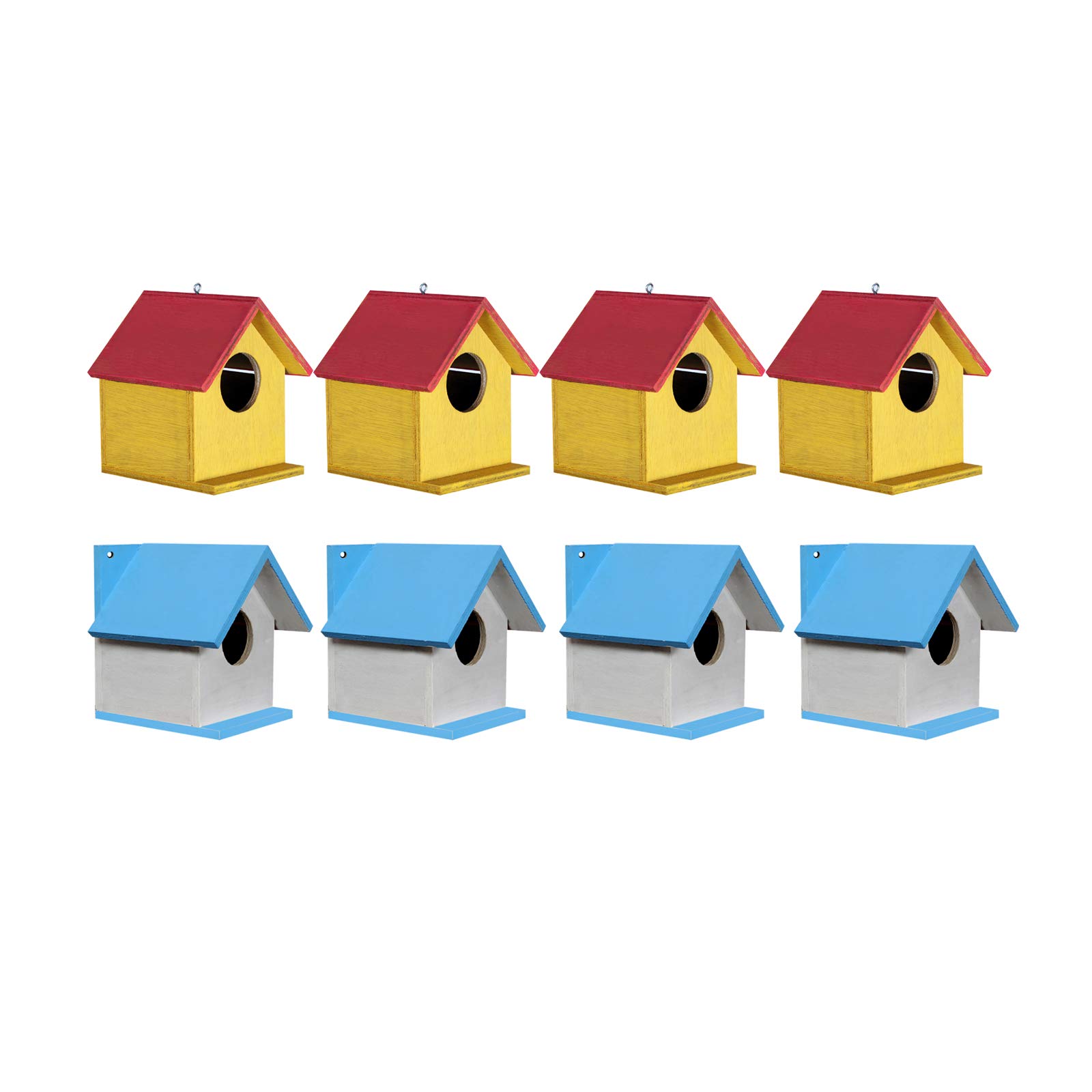 Paxidaya Wooden Bird House | Nest Box for Sparrow and All Small Garden Birds/Multicolor/Pack of 8 (B081Y2233N) Amazon Price History, Amazon Price Tracker