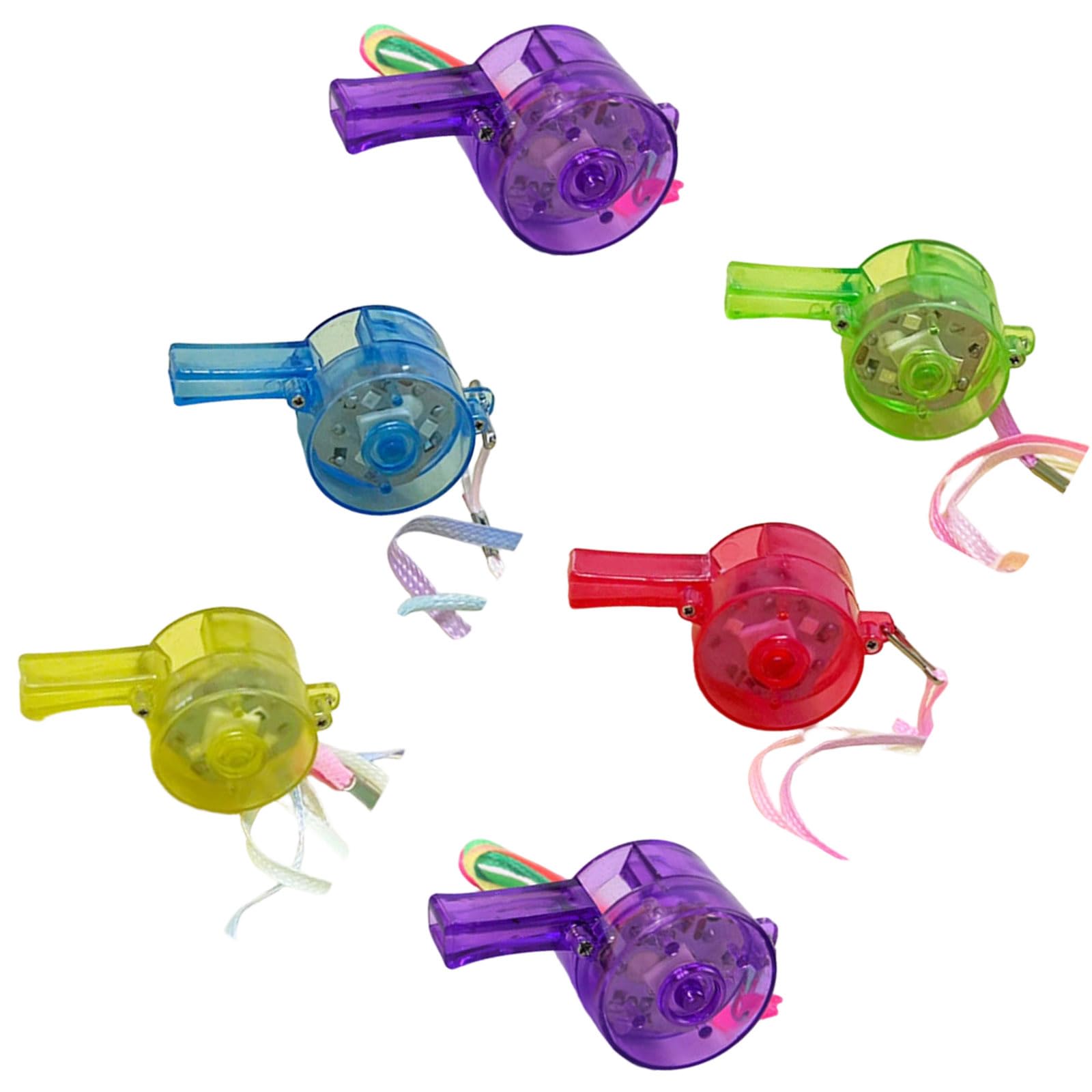 PLCPDM 6Pieces Light Up Noise Makers with Multicolor LED Random Assortment Party Supplies Glow Whistles