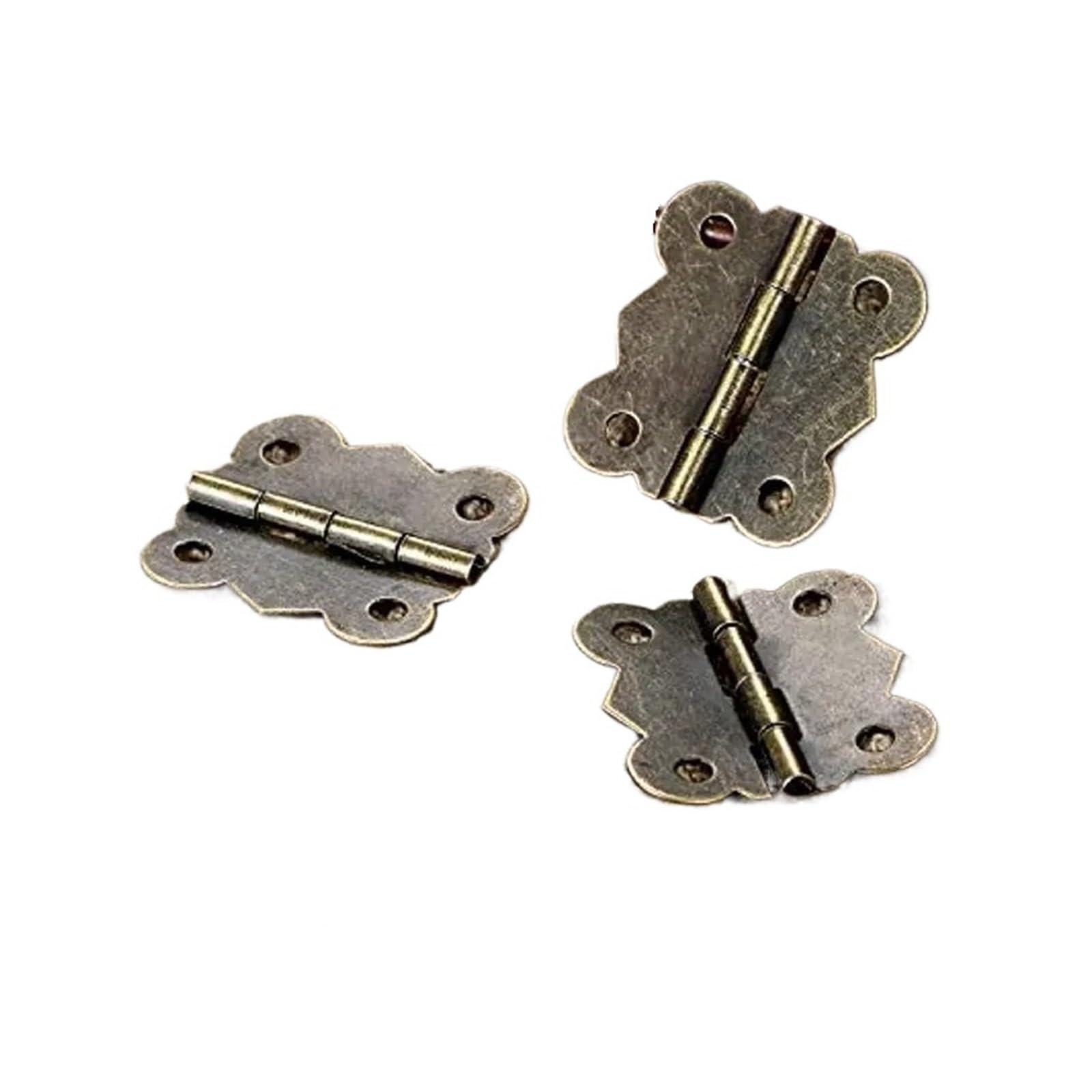 Charnières papillon bronze brossé 20 pièces pour montage facile de boîte à bijoux