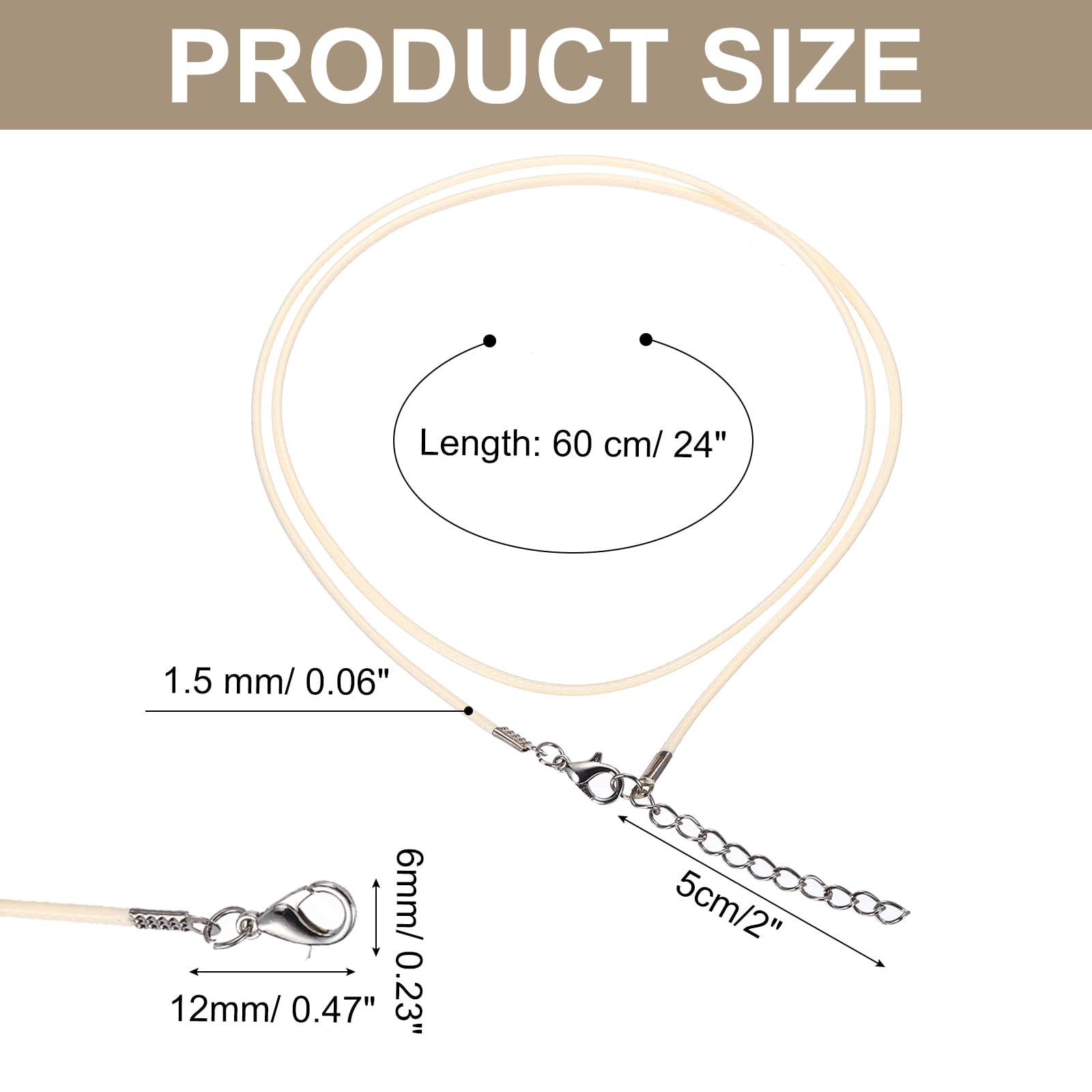 PATIKIL 24" Necklace Cord - Image 2