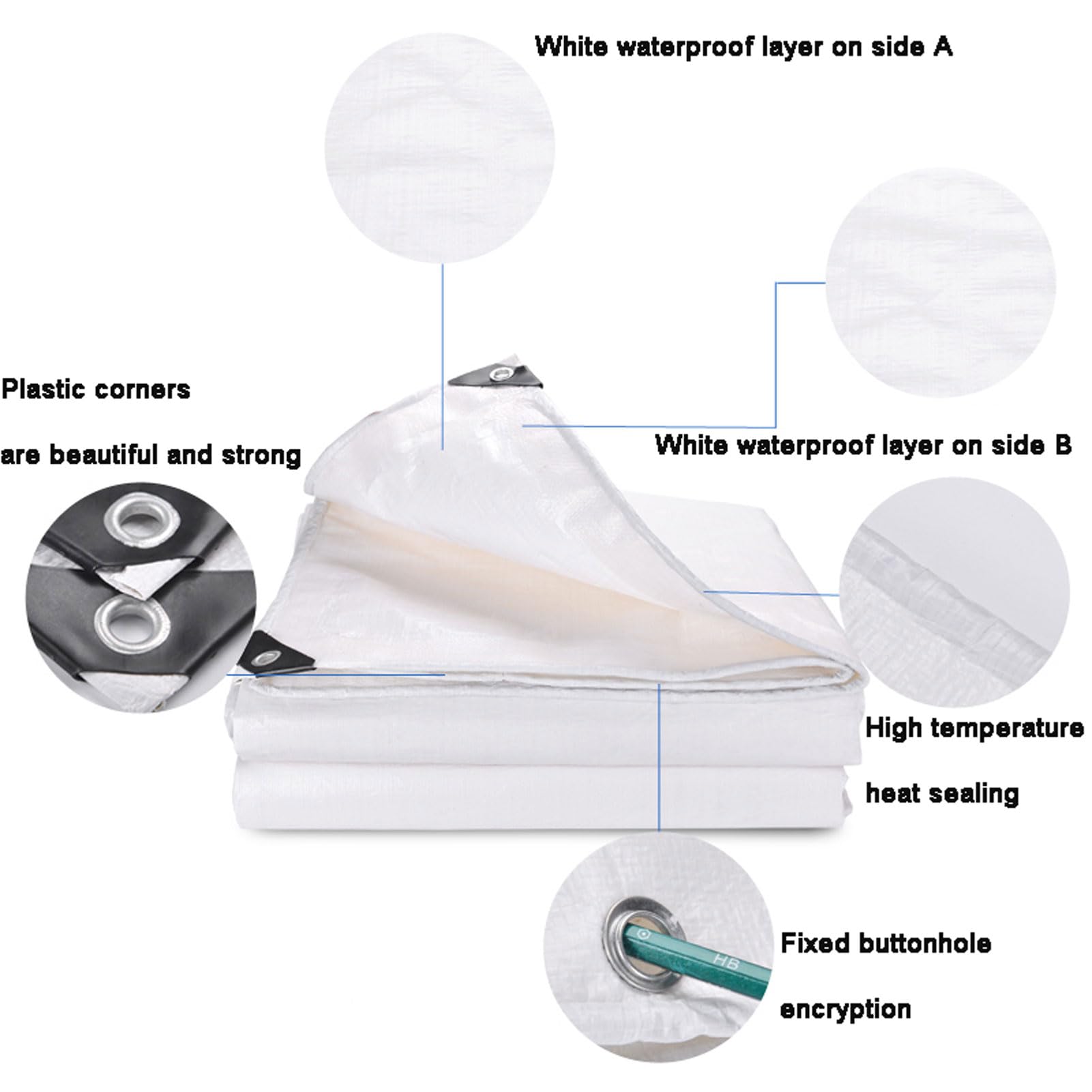 Bâche Robuste De 40,6 X 50,8 Cm, Imperméable, Résistante Aux