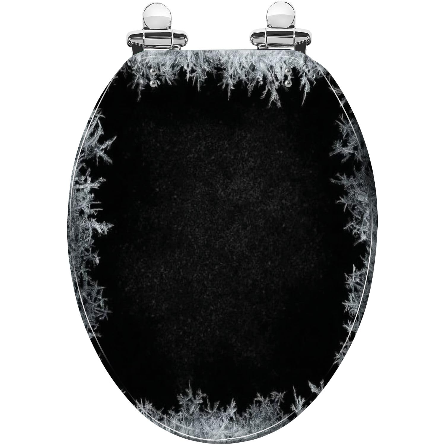 Asiento de inodoro alargado, de resina, para baño.