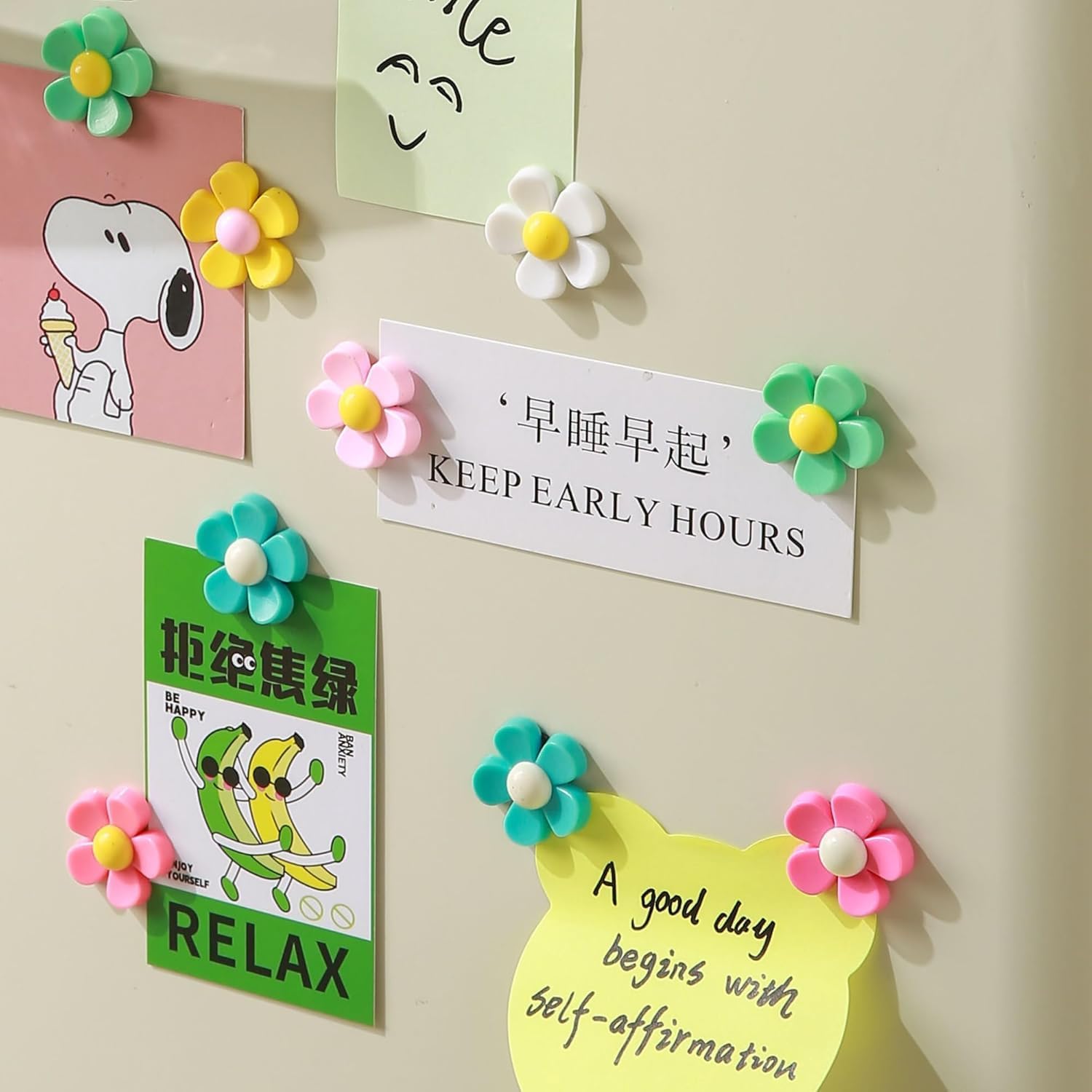 Flower Fridge Magnets 24 Pcs Cute Magnets for Refrigerator Locker Office image 3