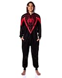 Marvel Spider-Man Miles Morales Union Suit Adult One Piece Hooded Pajamas