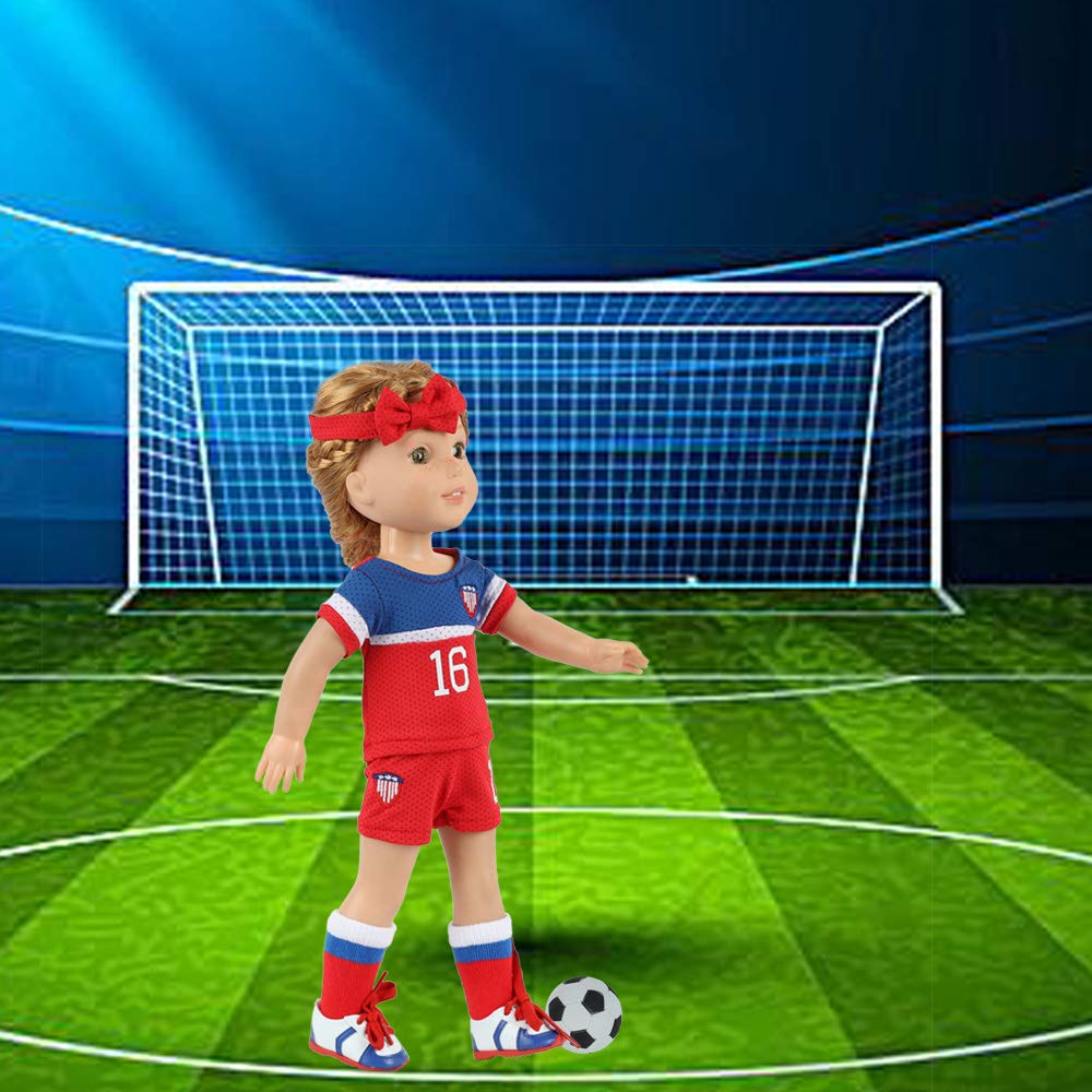 Set De Ropa Deportiva Para Muñecas De 30 A 45 Cm – Camiseta, Pantalón, Zapatos Y Accesorios De Fútbol, Ideal Para Regalar A Futuras Promesas