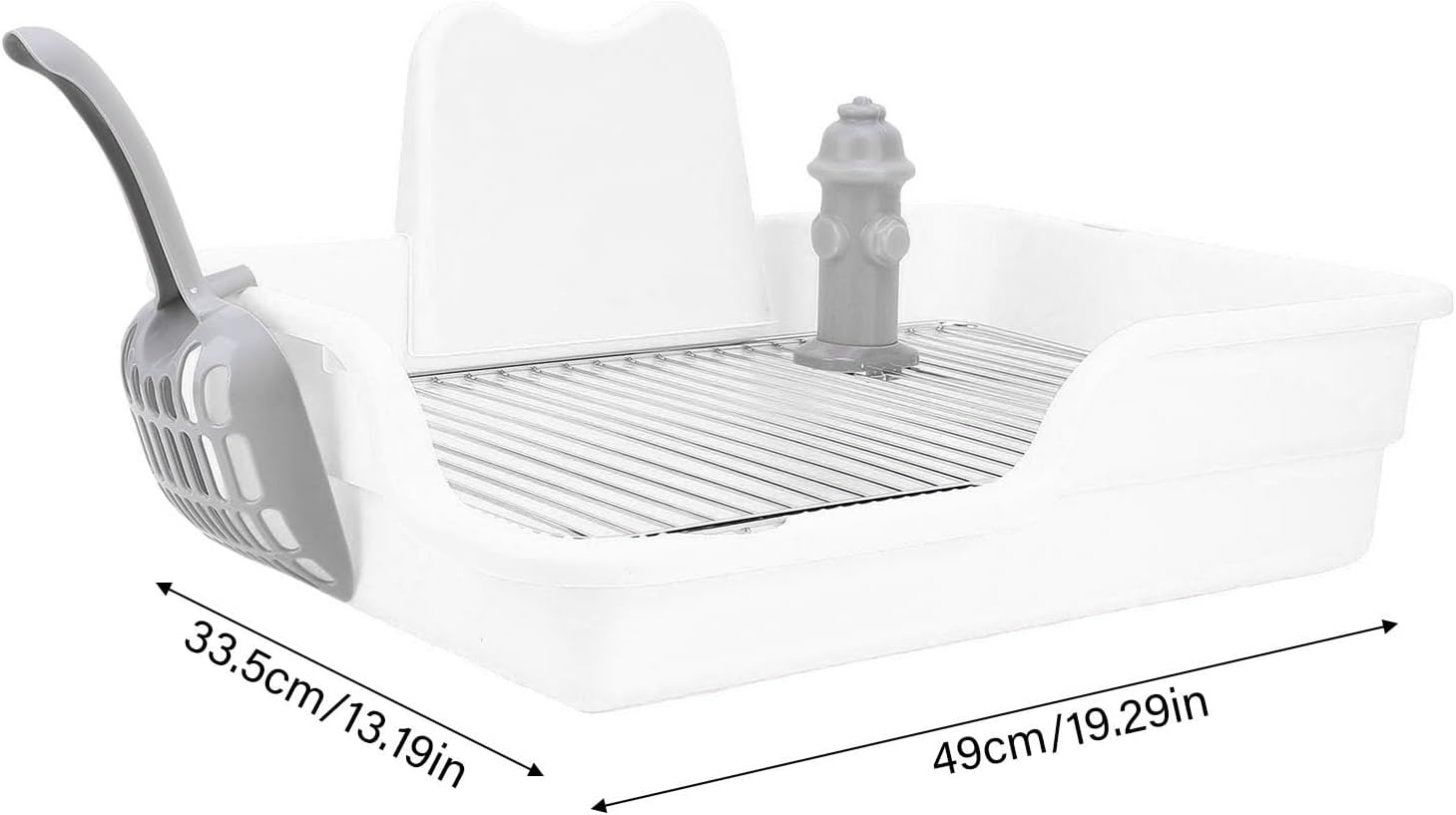 CHICIRIS Dog Toilet, Stainless Steel Mesh Sturdy Design Easy to Clean, with User Friendly Tray for Small Medium Breeds Pet Potty Training (White)