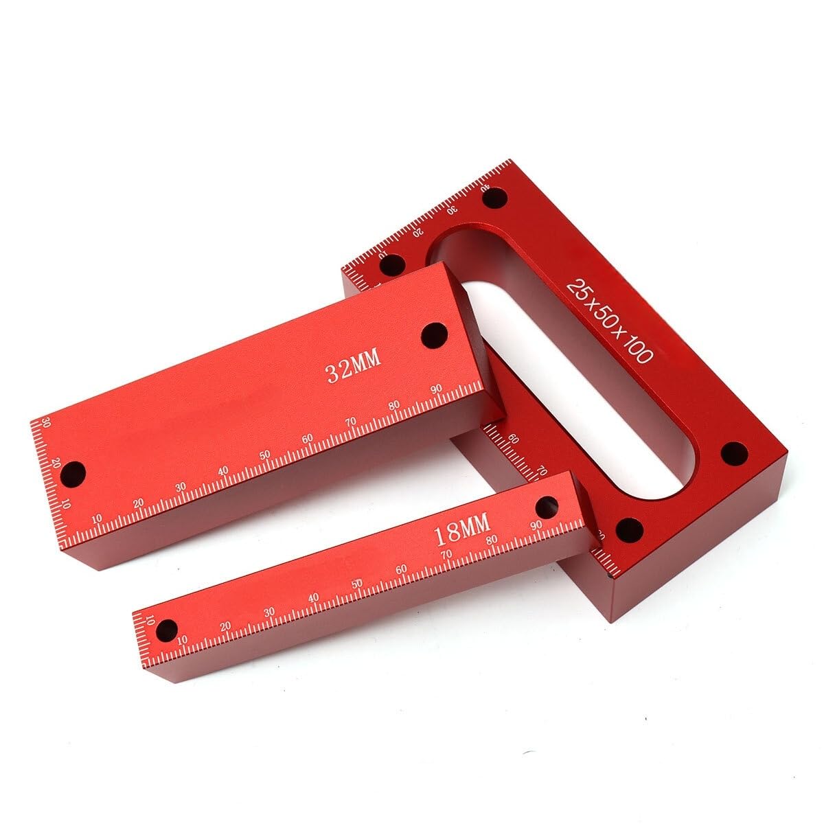 VIDOO Bloques Configuración Carpintería Calibre Altura Barras Aleación Aluminio para Accesorios Fresadora y Sierra-Métrico