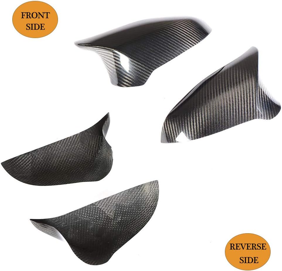 Mirror Cover fits BMW F80 M3 F82 F83 M4 2Door 4Door 2014-2019 Add-on Factory Outlet Real Dry Carbon Fiber CF Rearview Side Rearview Mirror Caps Car Exterior Outside Shell(LHD)