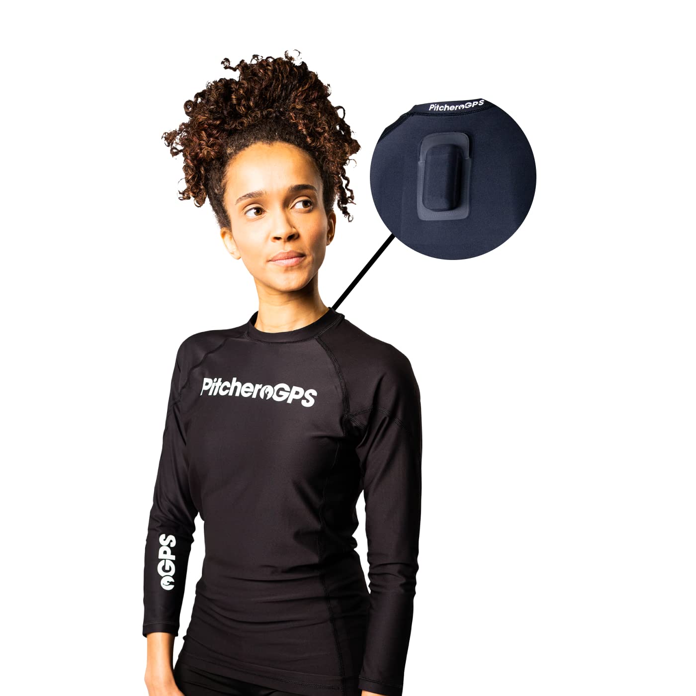 Kompressions-Basisschicht, langärmelig, GPS-Tracker, Tasche, Erwachsene, feuchtigkeitsableitend, atmungsaktives Gewebe, Teamsport, Fußball, Rugby, Hockey