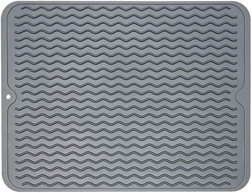 ZLR - Alfombrilla de silicón para secado de platos fácil de limpiar resistente al calor