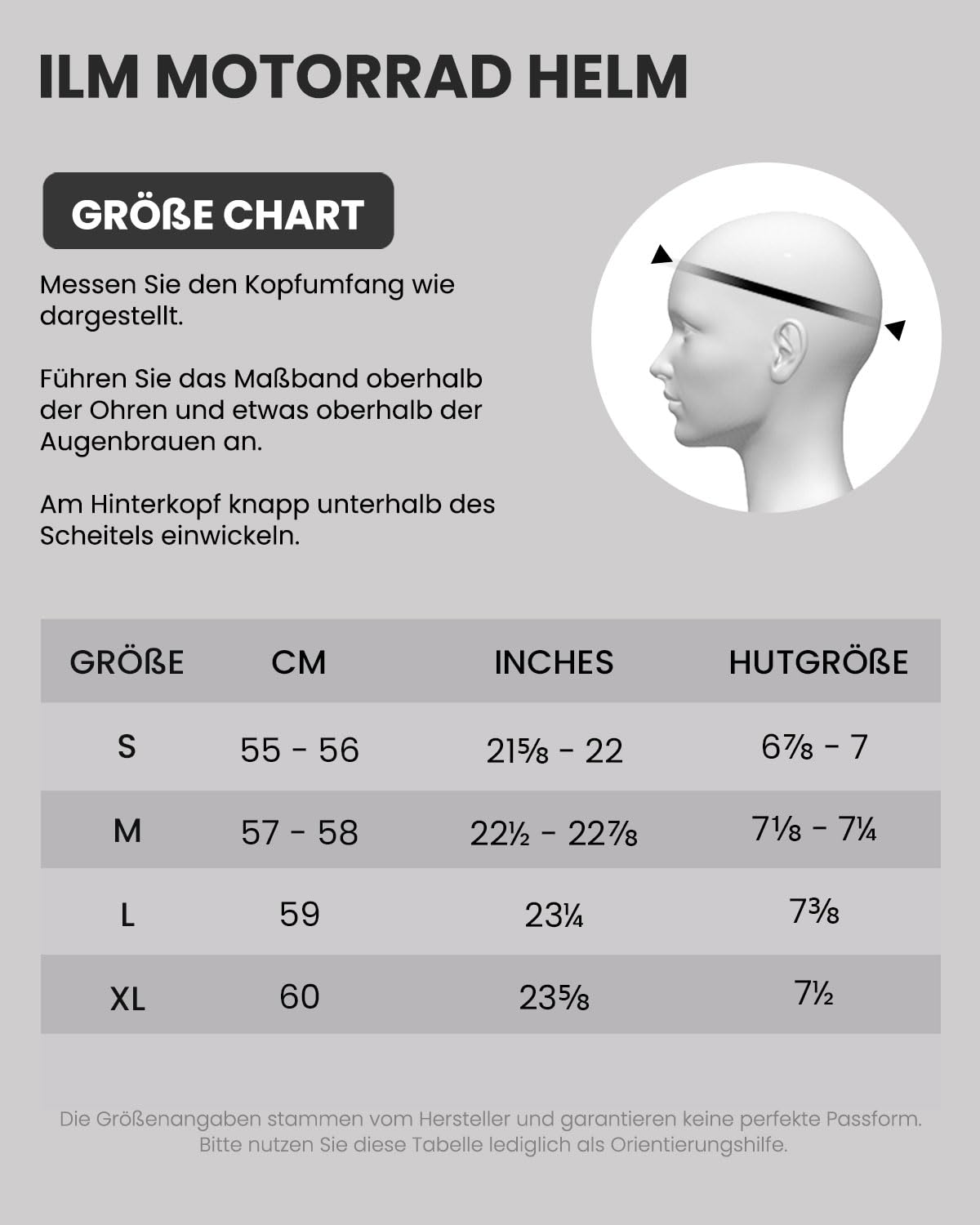 ILM Klapphelm Motorradhelm Herren Damen mit Doppelvisier Integralhelm ECE22.06 Modell FF959