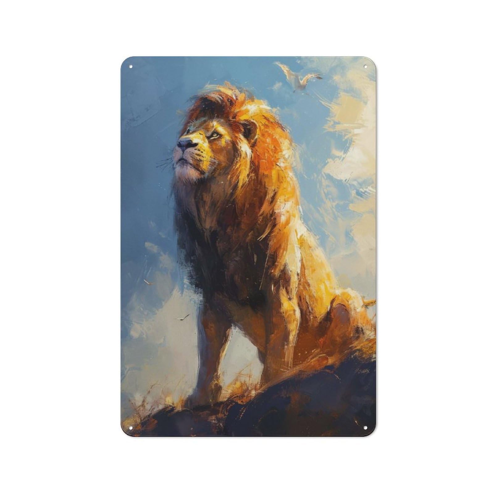 Junmoney Style-10 Tin Wall Plaque 30X20cm With Regal Rock Majesty For Man Cave Or Games Room, For Vintage Wall Decor Fans, For Themed Room Decoration