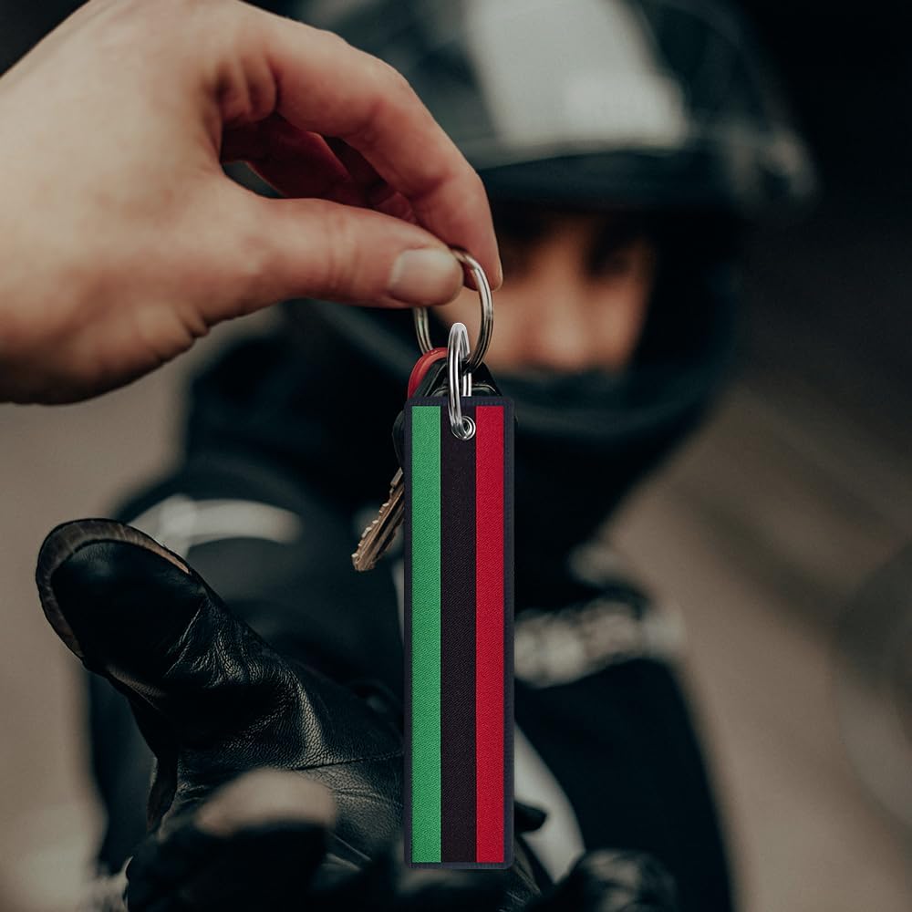 JAVD Flag Keychain Tag with Key Ring - Image 4