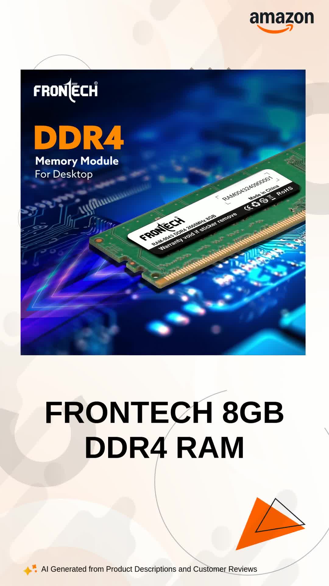 Amazon.in: Buy FRONTECH 8GB DDR4 16 Chips 2666 MHz Desktop RAM