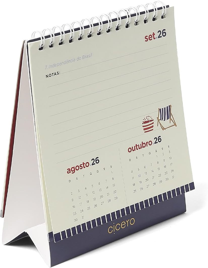 CALENDARIO DE MESA 13X15 CICEROS 2026 PRAIA