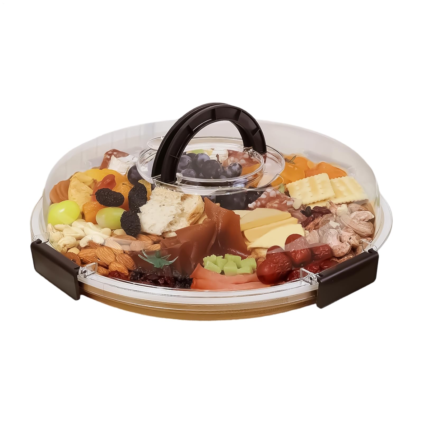 Tagliere Salumi Vassoio Impermeabile con Coperchio e Manico | Box per Salumi A Tenuta Stagna Vassoio per Alimenti per Casa Ristorante Fattoria Interno Esterno Snack Carne Frutta