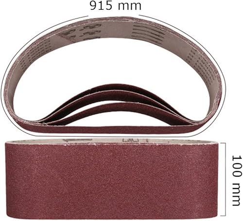 Miniatura 4 de Correas de lijado de 4 pulgadas x 36 pulgadas, granos 6080120240320, herramienta de lijadora de banda para carpintería, pulido de metal, paquete de