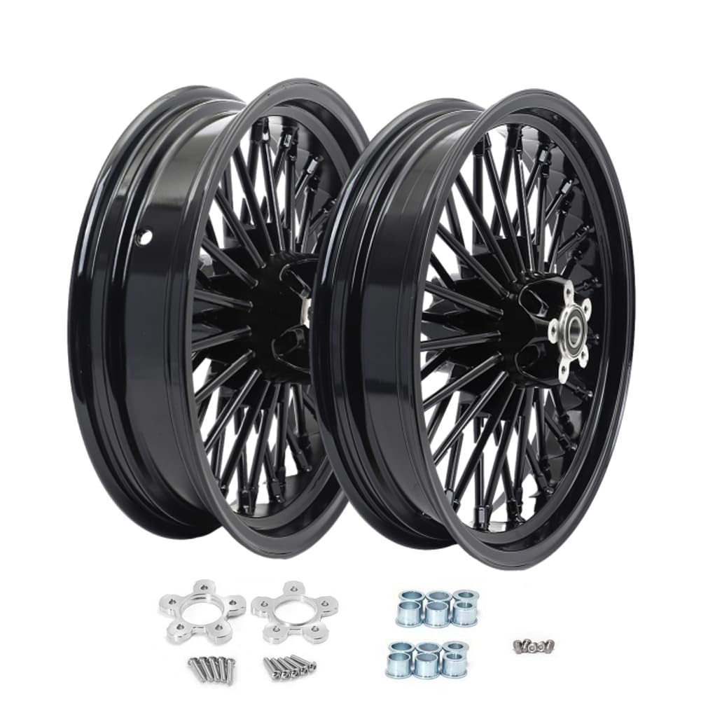 Amazon.com: TOFR 17x3.5 17x4.5 Gloss Black Front Rear Wheels Rims