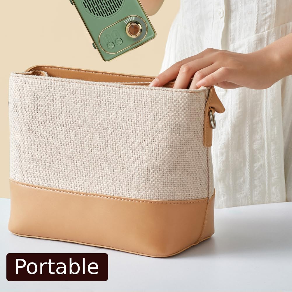 ASHATA Rechargeable Vintage Bluetooth Speaker, Retro Bluetooth 5.0 Speaker, Mini Bluetooth Speaker Memory Card AUX USB Rechargeable MP3 Player for Camping Party Gift (Green) - Image 3