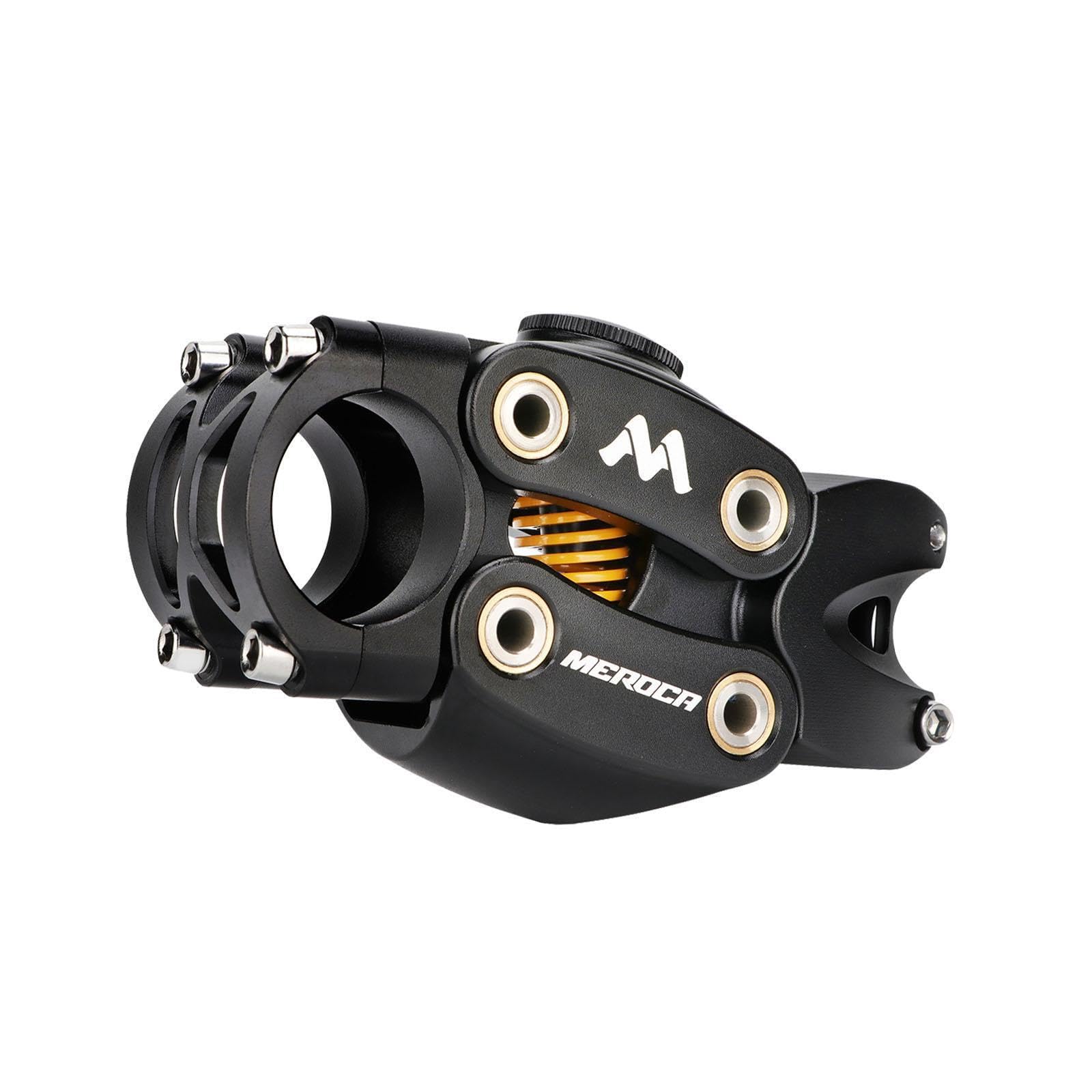 Rialzo regolabile per attacco manubrio bici da 8 mm con assorbimento degli urti, garantisce un'esperienza di guida in montagna confortevole. Rialzo regolabile per bici da 31,8 mm.