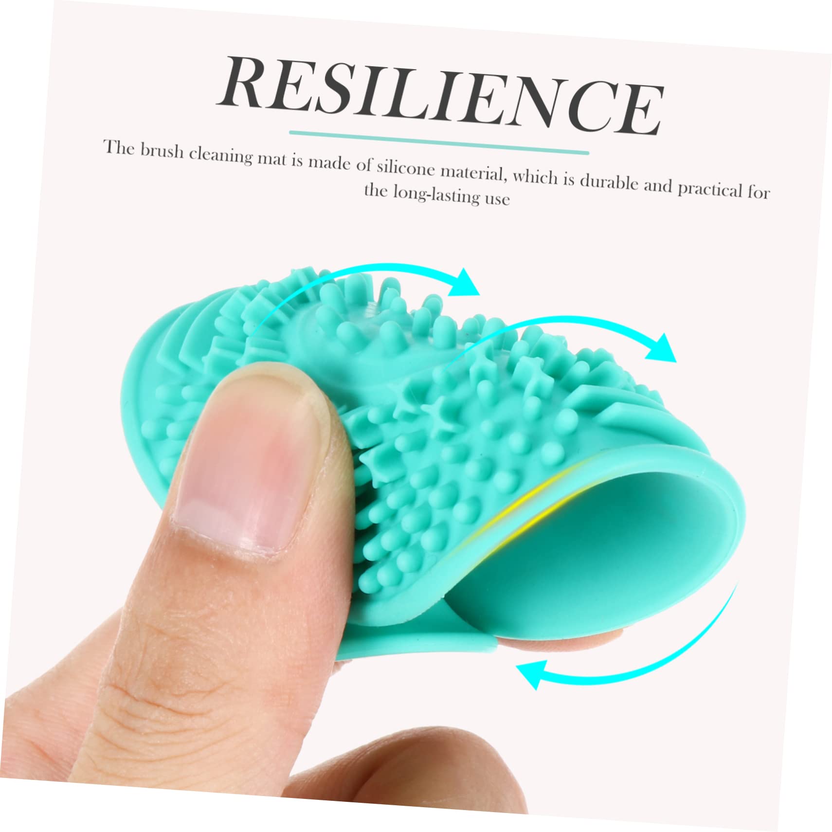 FRCOLOR 15pezzi Tappetini Silicone Per Pulizia Pennelli Make-up Strumento Di Bellezza Portatile e Resistente Per Uso Domestico e Professionale Lavabile e Facile Da Utilizzare