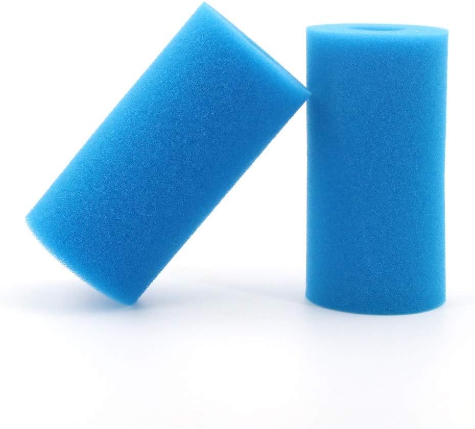 Kungfu Mall 2PCS Swimming Pool Filter Reusable Washable Pool Filter Foam Sponge Cartridge for Intex Type A