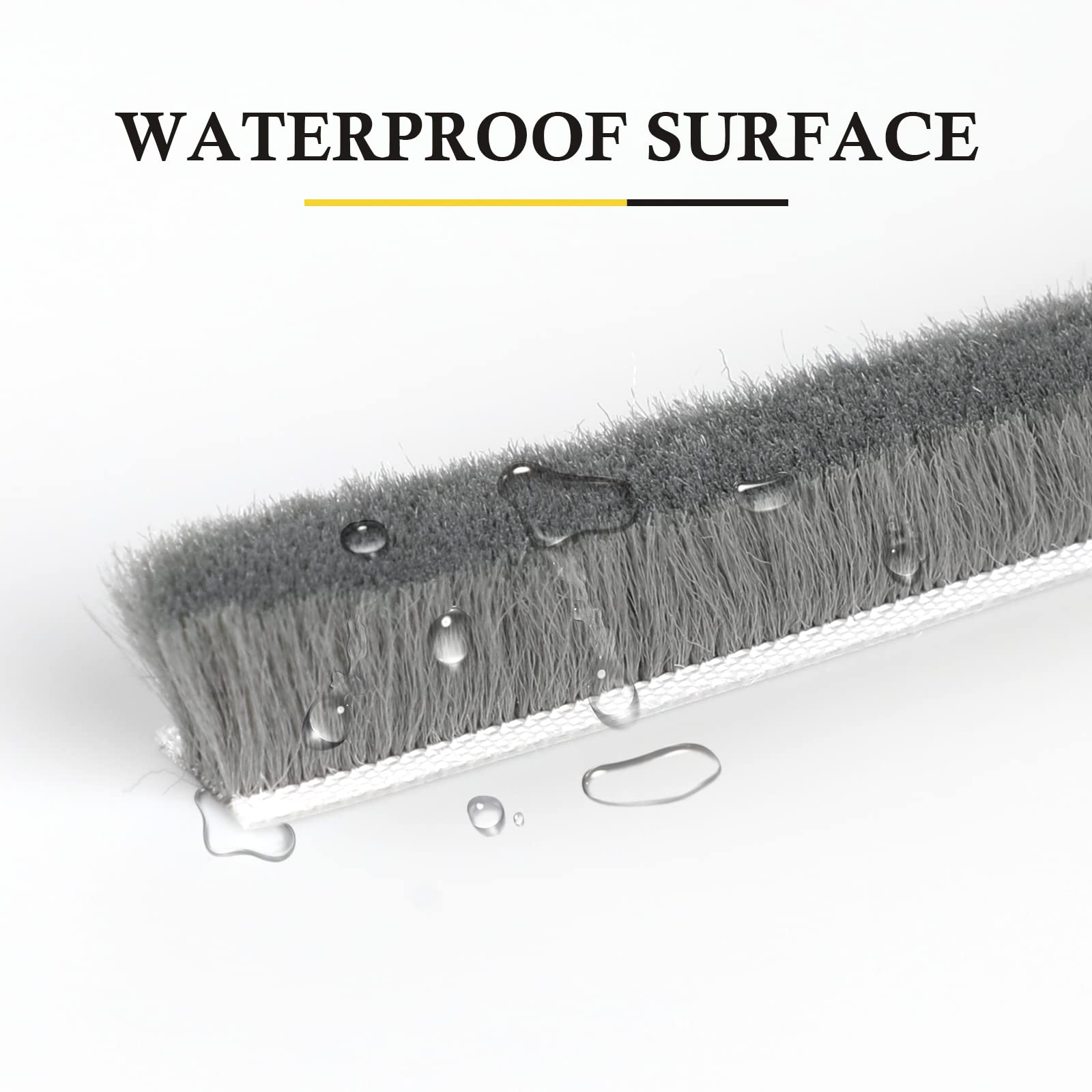 fowong Draft Excluder for Windows Weather Stripping 20m(L) x 9 mm(W) x 9mm(T) Draught Excluder Tape Brush Seal Tape for Sliding Doors and Windows Stop Drafts and Save Energy - Image 2