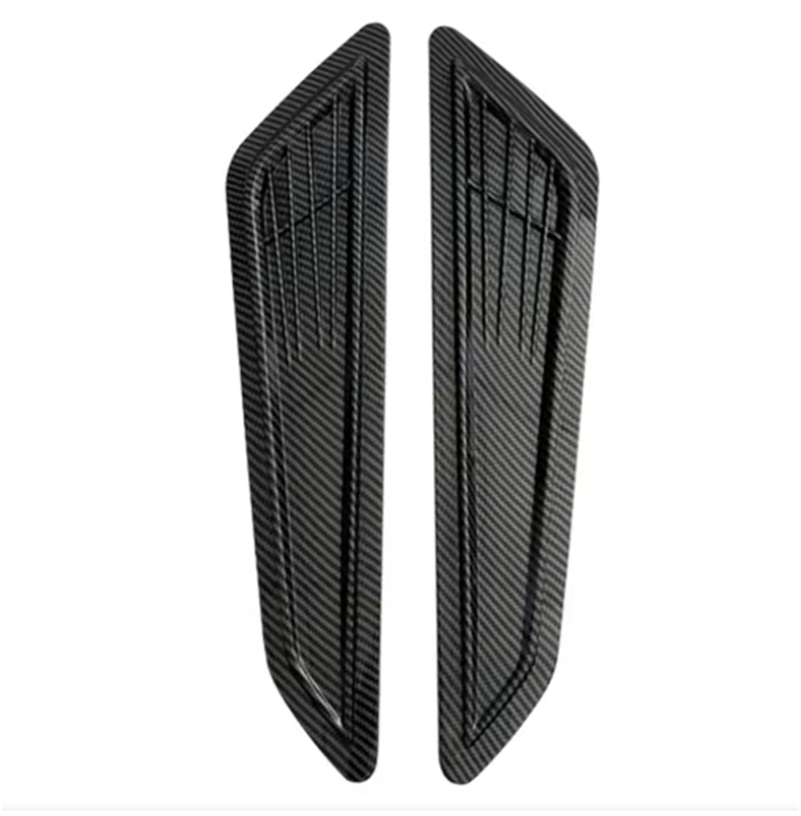 Wlot powietrza do maski 2 szt. Maska samochodu z włókna węglowego dekoracja wlotu powietrza osłona wentylacyjna maski akcesoria(Carbon fiber)