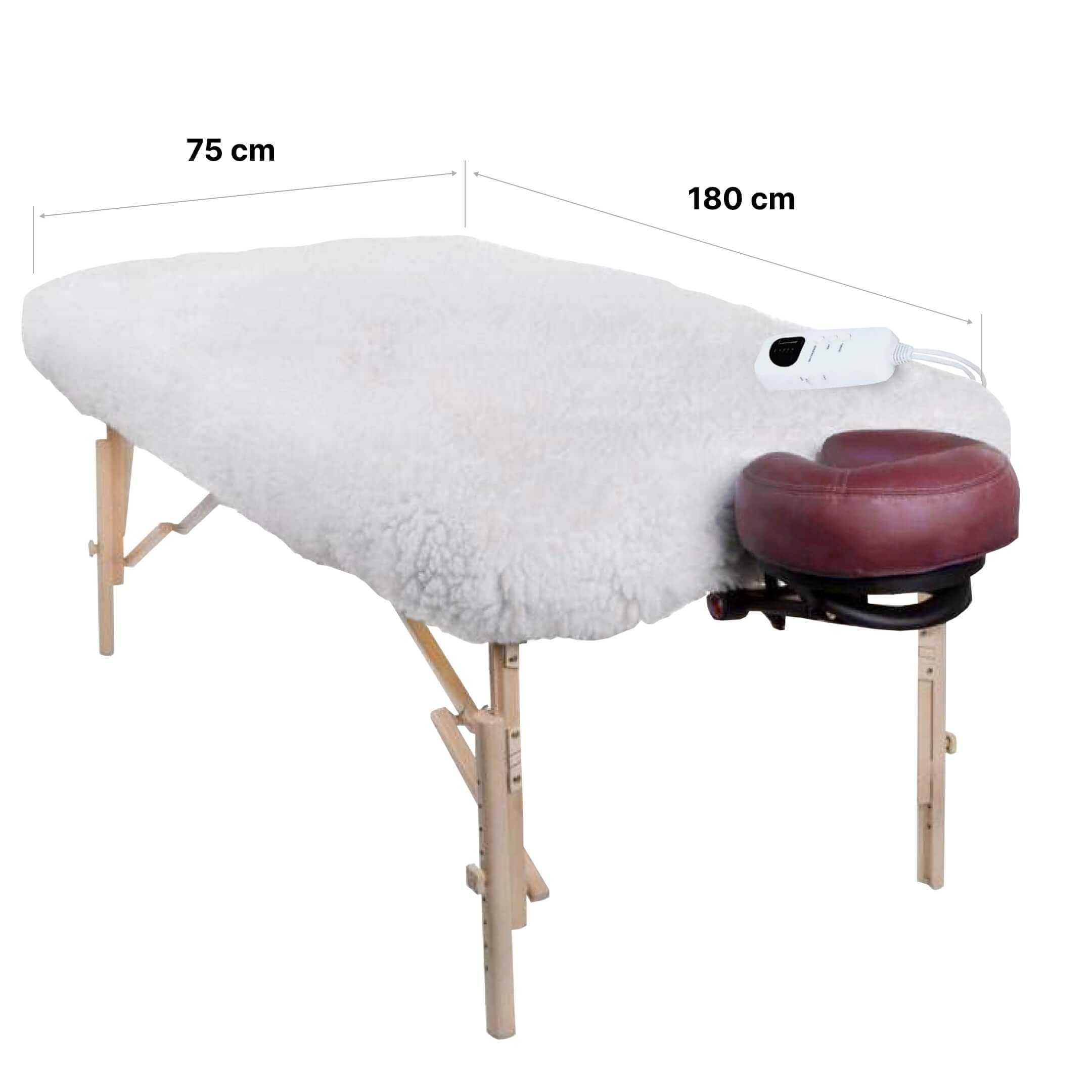 ZEN Basic Coperta riscaldante per lettini massaggio & trattamento - riscaldabile con 9 impostazioni - tappetino riscaldante incl. timer spegnimento automatico e protezione surriscaldamento 180x75x1cm