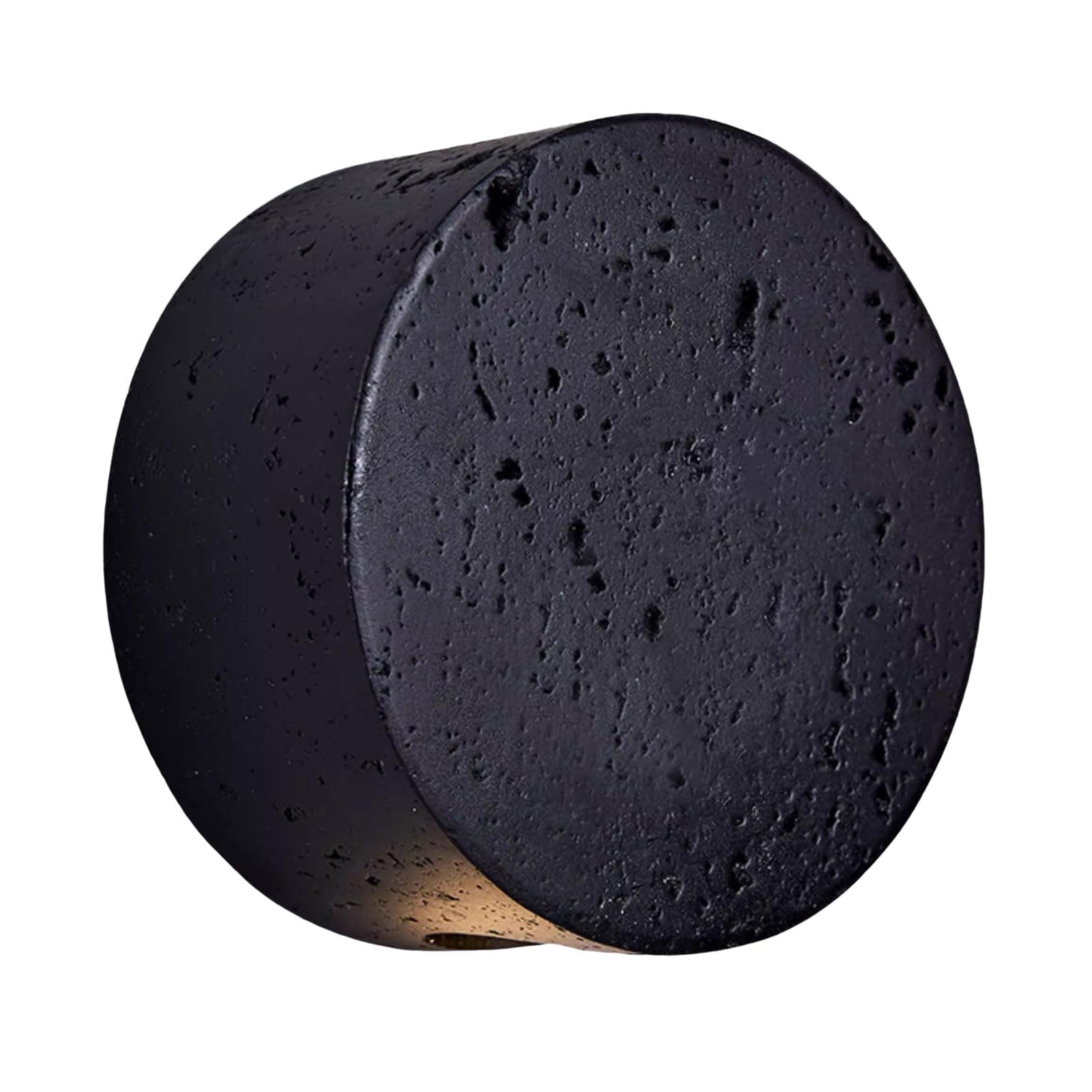 Aplique de pared redondo de travertino negro de diseño nórdico
