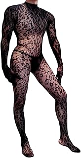 Rave Outfits For Men, Festival Party Clubwear, Leopard One Piece Full Lace Jumpsuit, Sexy