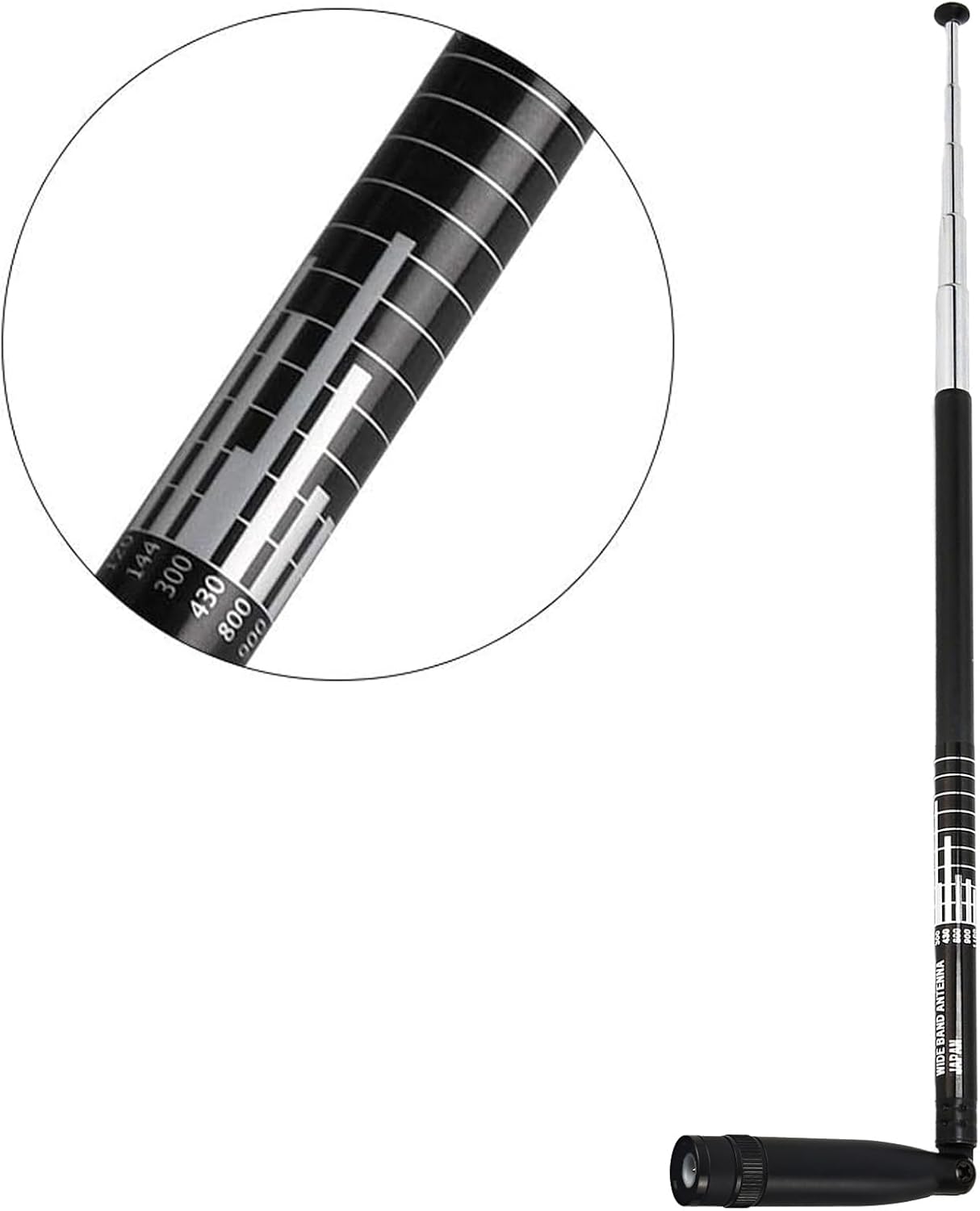 Scanner Antenna Set Wide Band 95MHz-1100MHz Foldable Telescopic Antenna w/Magnetic Base for 2m 70cm VHF UHF GMRS Walkie-Talkie Two-Way Radios Amateur Radio RTL-SDR Software Defined Radios