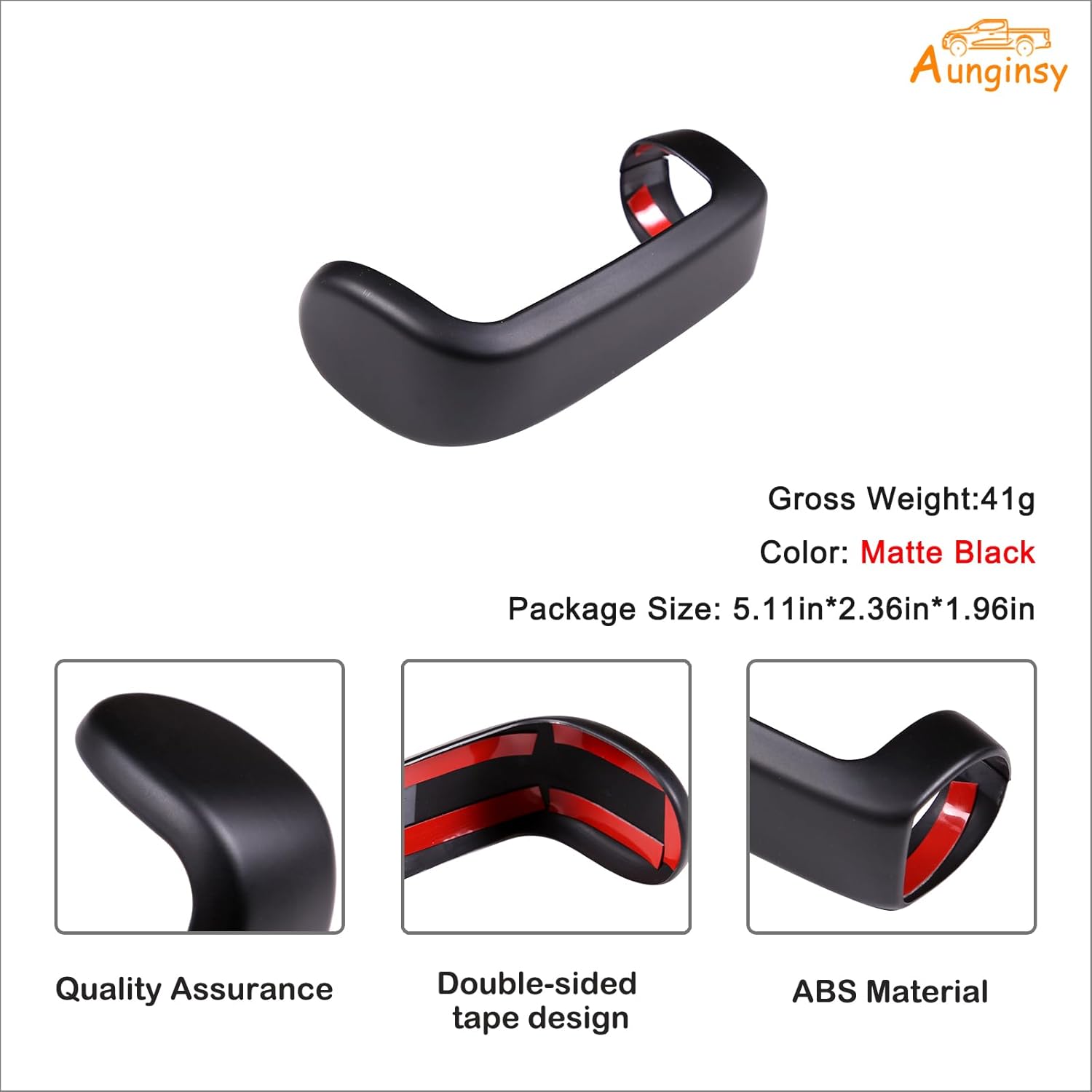 Aunginsy Car Gear Shifter Hand Brake Cover Trim Compatible with Toyota Tundra 2007-2021 & Sequoia 2008-2020, ABS Automatic Center Console Gear Shift Head Knob Scratch Protector Cover Accessories