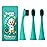 BURST Genuine Replacement Heads for Kids Electric Toothbrush (Seafoam Teal/3 Pack) | Perfect Fit | Ultra Soft Bristles | 9 Months of Supply