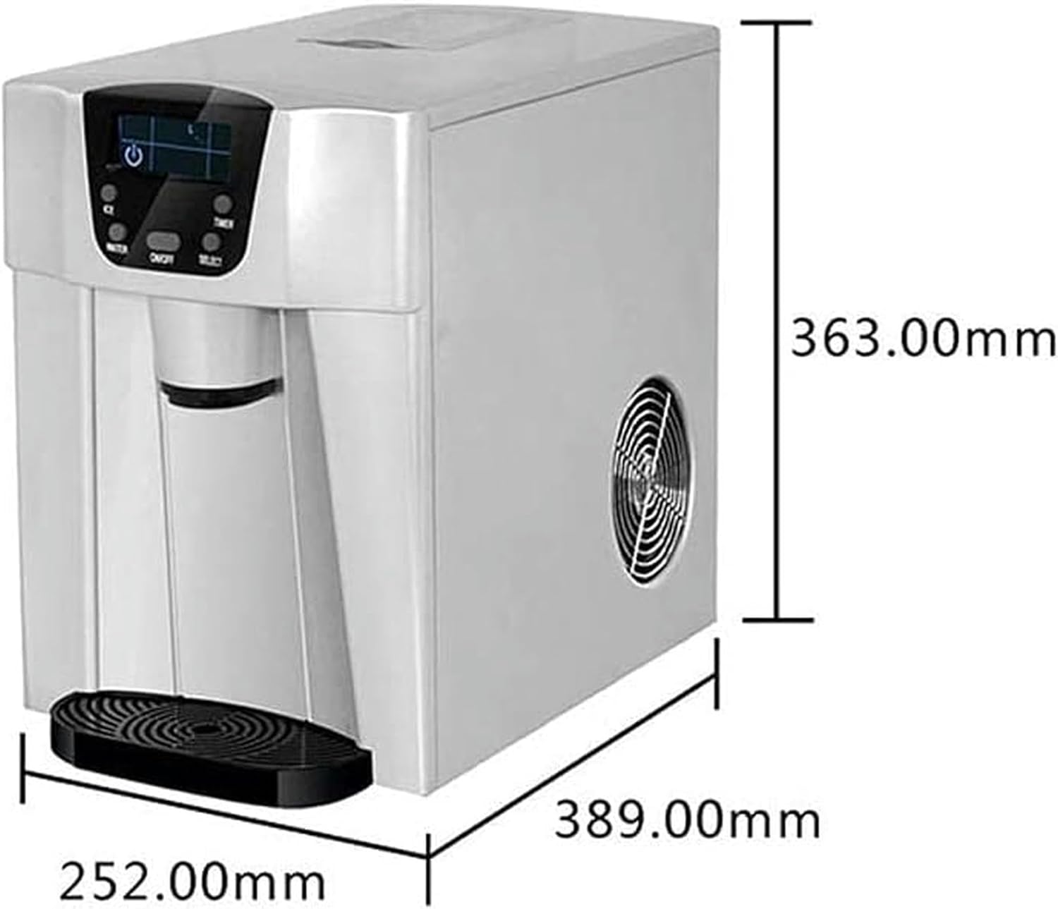 2 in 1 Ice Cube Maker, Water Dispenser Automatic Ice Machine,Manual Water Portable Ice Maker Machine Countertop