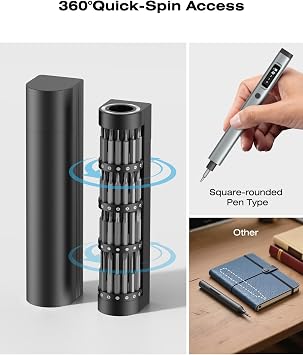 90-in-1 Mini Electric Screwdriver Set, NEZZBE Precision Cordless Screwdriver with 78 S2 Bits, 0.150.55 Nm Torque, Magnetic Storage Box, 500mAh, LED Light,Repair Tool Kit for Phone, Laptop, PS5