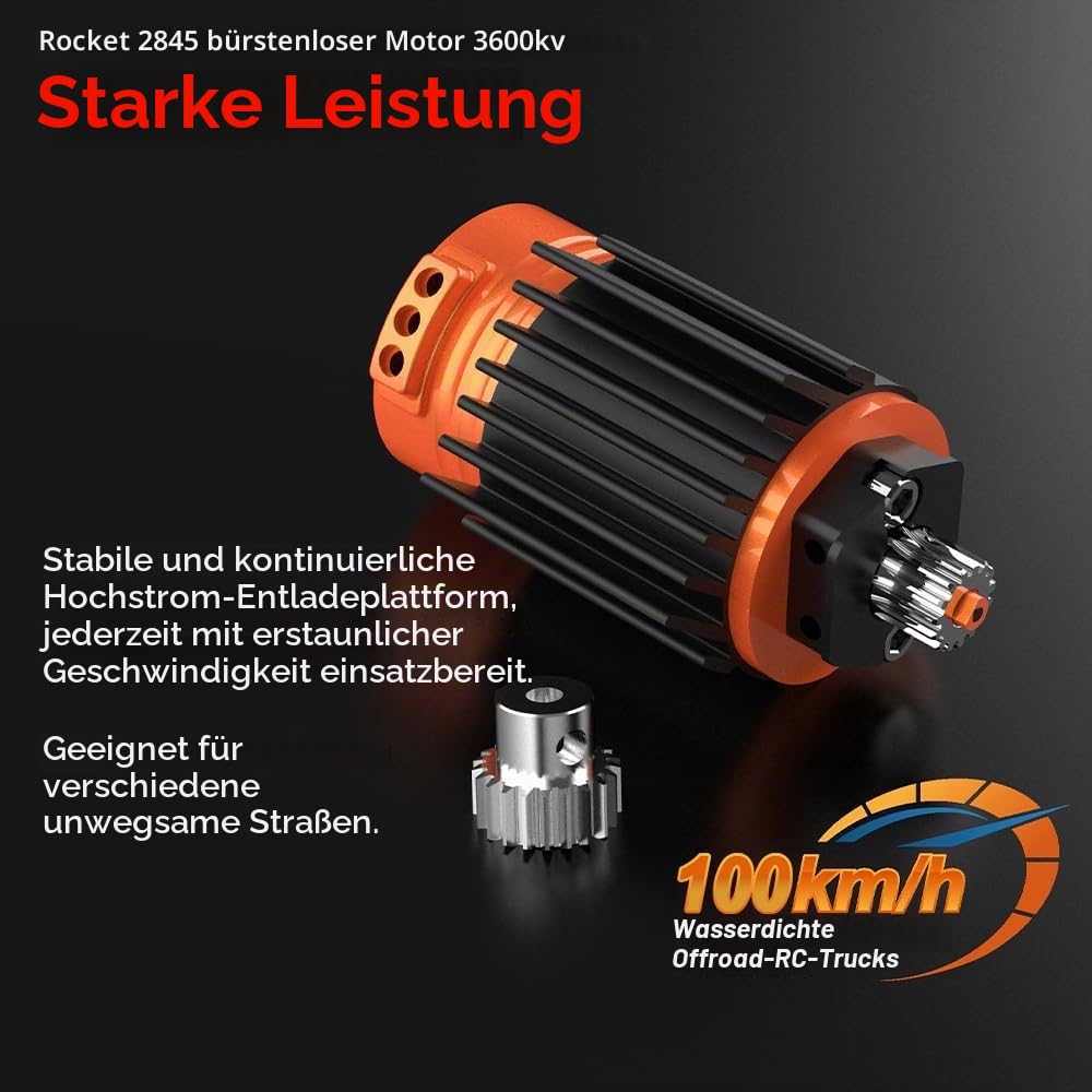 1/12 Ferngesteuertes Auto für Erwachsene, 100km/h Höchstgeschwindigkeit, 3S Bürstenloser Motor RC Car Hohe Geschwindigkeit Offroad Drift Rennauto, 4WD Off Road Race Buggy, 3 Batterien (Grün)