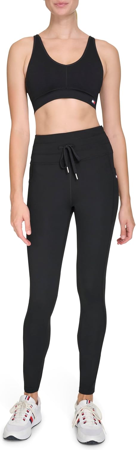 Tommy Hilfiger Womens Drawstring High Waisted Performance Legging - Image 2