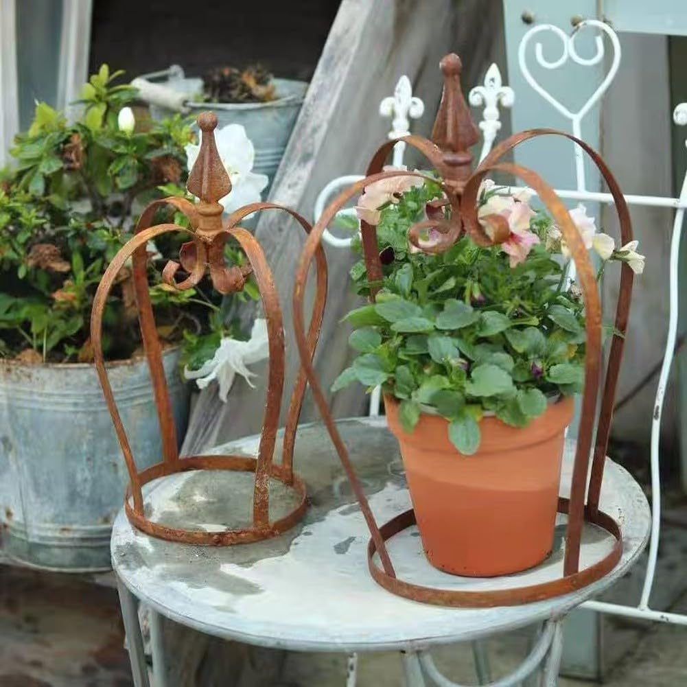 Portavasi in Ferro per antico 22cm per Giardino Decorativo Portavasi