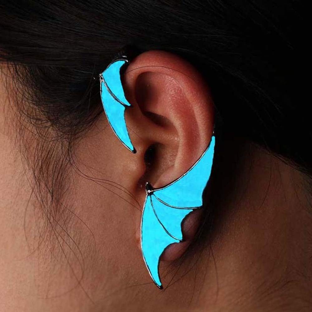Dragon Ear Wrap Earrings for Women Piercing Men Punk Cuff Glowing Stud Earring - Image 3