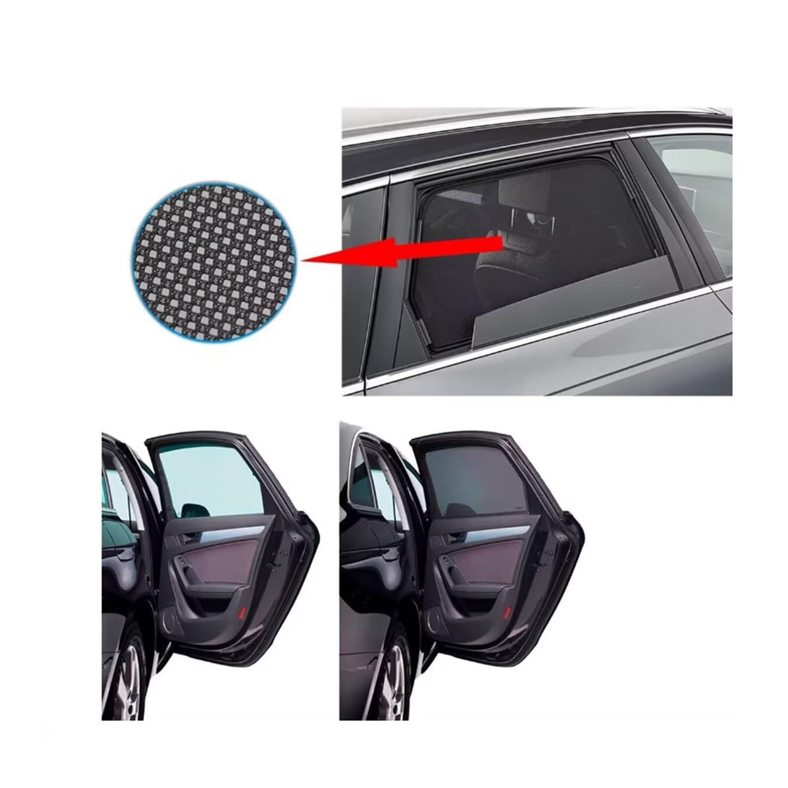 genérico 4PCS Parasol Coche Bebe Compatible con Toyota RAIZE 2019-2025,parasoles para Coche para niños y Mascotas, protegen la privacidad(Black)