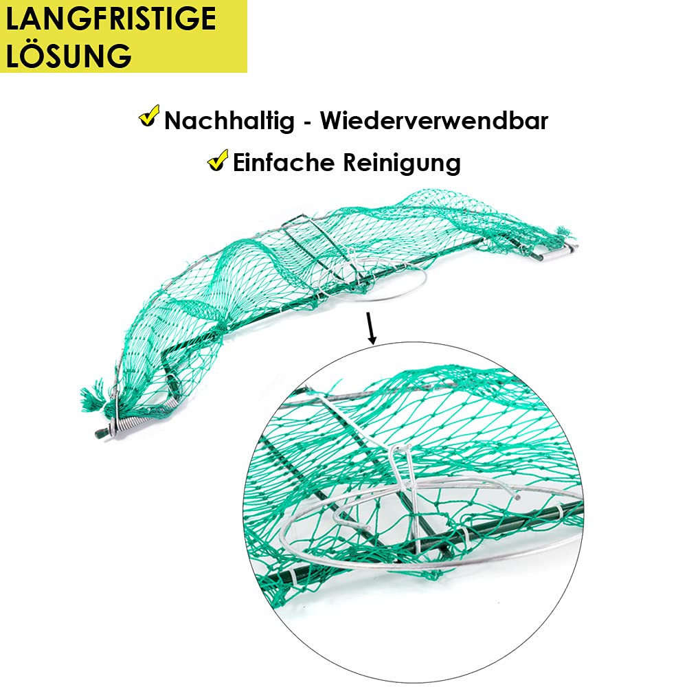 Petigi Lebendfalle Netz Vogelfalle Falle Vogel Vögel Umsiedeln Netzfalle Sofort Einsatzbereit Schnell und einfach Vögel fangen Wetterfest Grün Rund mit Netz